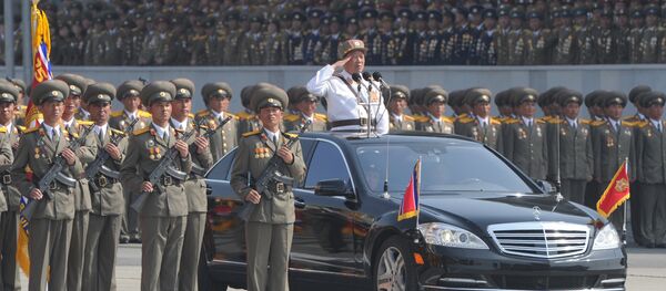 Military parade marks Kim Il-sung's 100th birthday Military parade marks Kim Il-sung's 100th birthday - Sputnik International
