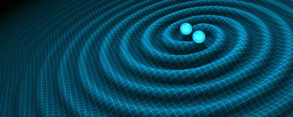 An artist's impression of gravitational waves generated by binary neutron stars - Sputnik International