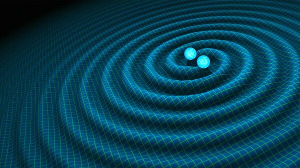 An artist's impression of gravitational waves generated by binary neutron stars - Sputnik International
