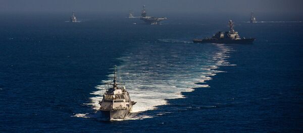 U.S. Navy ships are underway as part of a group sail with the John C. Stennis Strike Group (JCSSG). Group sails provide an opportunity for crews to focus on teamwork, communication and hone skills Sailors need when executing the nation's maritime strategy U.S. Navy ships are underway as part of a group sail with the John C. Stennis Strike Group (JCSSG). Group sails provide an opportunity for crews to focus on teamwork, communication and hone skills Sailors need when executing the nation's maritime strategy - Sputnik International