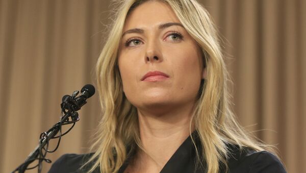 Tennis star Maria Sharapova speaks during a news conference in Los Angeles on Monday, March 7, 2016. - Sputnik International