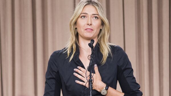 Russian tennis player Maria Sharapova speaks at a press conference in downtown Los Angeles, California, March 7, 2016 - Sputnik International
