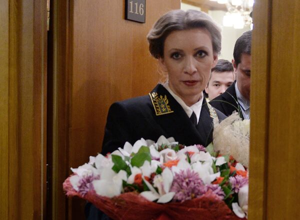 Foreign Ministry Spokesperson Maria Zakharova after a briefing on current foreign policy issues Foreign Ministry Spokesperson Maria Zakharova after a briefing on current foreign policy issues - Sputnik International