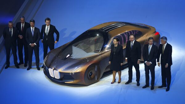 BMW presents the 'Vision Next 100' concept car during centenary celebrations at the Olympic Hall in Munich, southern Germany March 7, 2016 - Sputnik International