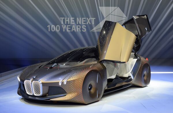 The BMW vision car The next 100 years stands at a stage after a celebration show marking the 100th anniversary of BMW on March 7, 2016 in the Olympic hall in Munich, southern Germany The BMW vision car The next 100 years stands at a stage after a celebration show marking the 100th anniversary of BMW on March 7, 2016 in the Olympic hall in Munich, southern Germany - Sputnik International
