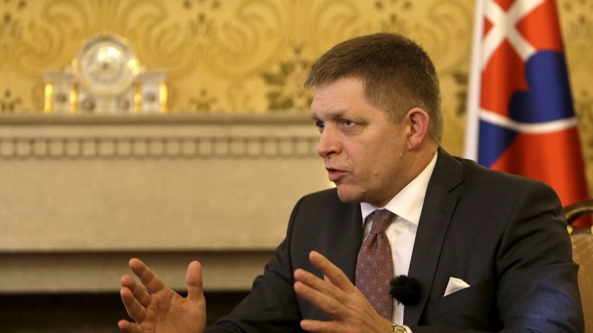 Slovakia's Prime Minister Robert Fico speaks during an interview with Reuters in Bratislava, Slovakia, February 22, 2016 - Sputnik International, 1920, 18.09.2023