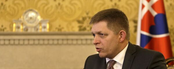 Slovakia's Prime Minister Robert Fico speaks during an interview with Reuters in Bratislava, Slovakia, February 22, 2016 Slovakia's Prime Minister Robert Fico speaks during an interview with Reuters in Bratislava, Slovakia, February 22, 2016 - Sputnik International