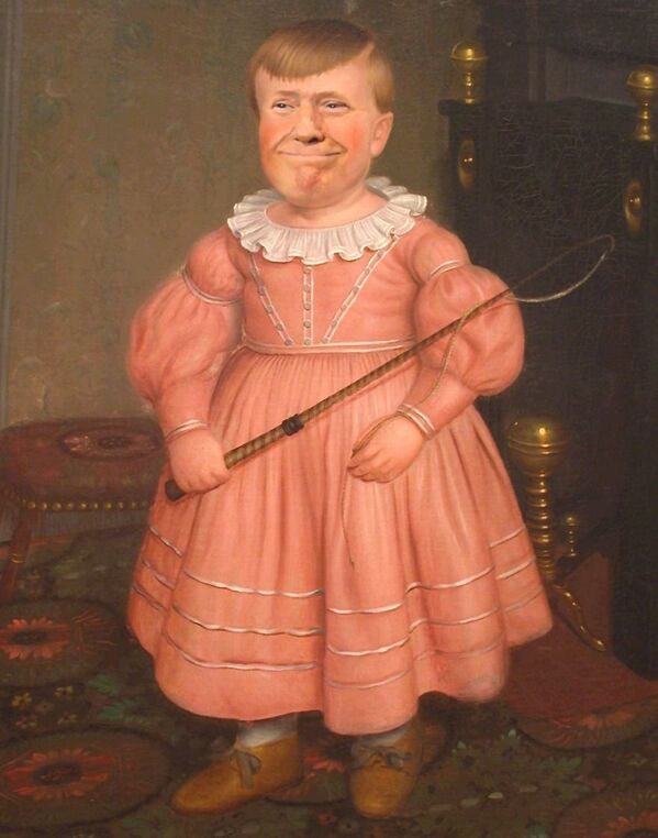 Donald Trump as Young Boy in Pink - Sputnik International
