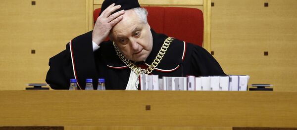 Andrzej Rzeplinski, head of Poland's Constitutional Court, attends a session at the Constitutional Tribunal in Warsaw, Poland March 8, 2016. - Sputnik International