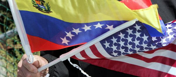 Flags of Venezuela and the USA - Sputnik International