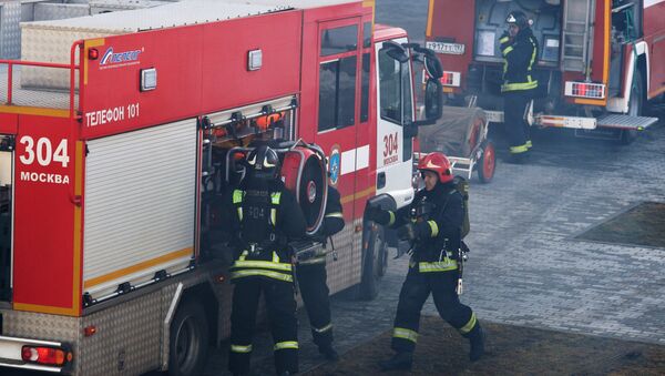 Officers at the Fire Control and Rescue Department of the Russian Emergency Ministry - Sputnik International