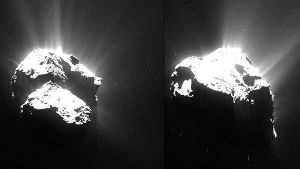This series of images of Comet 67P/Churyumov–Gerasimenko was captured by Rosetta’s OSIRIS narrow-angle camera on 26 July 2015 from a distance of about 170 km. - Sputnik International