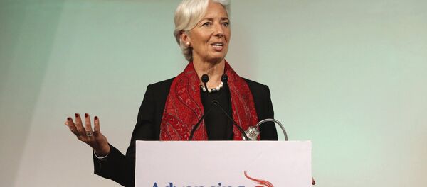 International Monetary Fund (IMF) Managing Director Christine Lagarde addresses the gathering during her closing remarks at the Advancing Asia: Investing for the Future conference in New Delhi, India, March 13, 2016 - Sputnik International