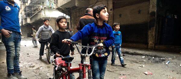 Children in Nubel, north of Aleppo province in Syria Children in Nubel, north of Aleppo province in Syria - Sputnik International