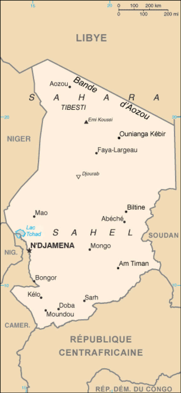 Map of the Central African country of Chad. Map of the Central African country of Chad. - Sputnik International