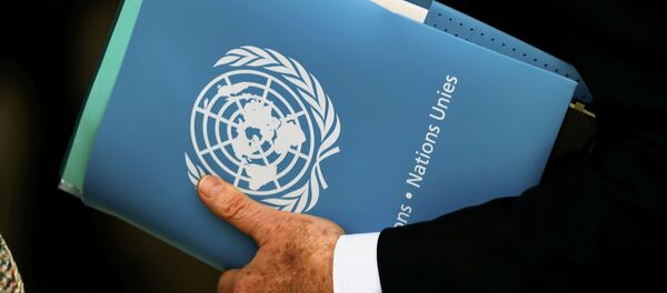 United Nations Special Envoy for Syria Staffan de Mistura holds a folder aside of the 31st Session of the Human Rights Council at the U.N. European headquarters in Geneva, Switzerland, February 29, 2016 United Nations Special Envoy for Syria Staffan de Mistura holds a folder aside of the 31st Session of the Human Rights Council at the U.N. European headquarters in Geneva, Switzerland, February 29, 2016 - Sputnik International