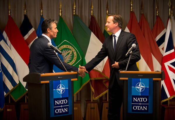 UK PM David Cameron (right) and former Secretary General of NATO Anders Fogh Rasmussen UK PM David Cameron (right) and former Secretary General of NATO Anders Fogh Rasmussen - Sputnik International