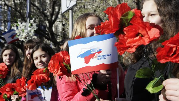 Celebration in Simferopol, Crimea of the second anniversary of the referendum to rejoin Russia. - Sputnik International