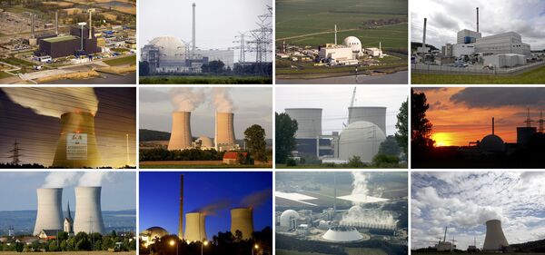 File combination picture of German nuclear power plants. - Sputnik International