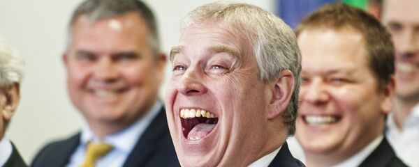 Britain's Prince Andrew, Duke of York pictured laughing. Britain's Prince Andrew, Duke of York pictured laughing. - Sputnik International