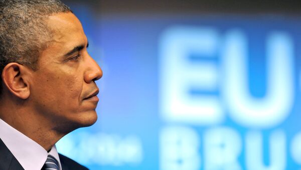 US President Barack Obama holds a press conference during the EU-US Summit at the European Headquarters in Brussels on March 26, 2014. - Sputnik International