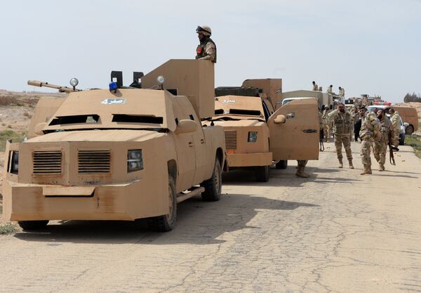 The Desert Falcons self-defense unit re-deploy outside Palmyra, Syria. The Desert Falcons self-defense unit re-deploy outside Palmyra, Syria. - Sputnik International