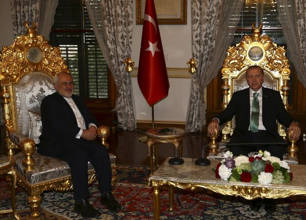 Turkey's President Tayyip Erdogan meets with Iran's Foreign Minister Mohammad Javad Zarif in Istanbul, Turkey March 19, 2016 Turkey's President Tayyip Erdogan meets with Iran's Foreign Minister Mohammad Javad Zarif in Istanbul, Turkey March 19, 2016 - Sputnik International