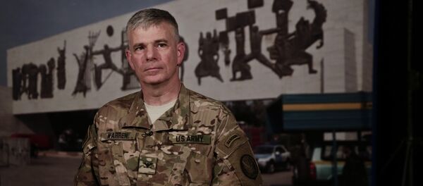 U.S. Army Col. Steve Warren, spokesman for the U.S.-led coalition against the Islamic State Group pauses during an interview with The Associated Press in Baghdad, Iraq, Thursday, March 10, 2016 U.S. Army Col. Steve Warren, spokesman for the U.S.-led coalition against the Islamic State Group pauses during an interview with The Associated Press in Baghdad, Iraq, Thursday, March 10, 2016 - Sputnik International