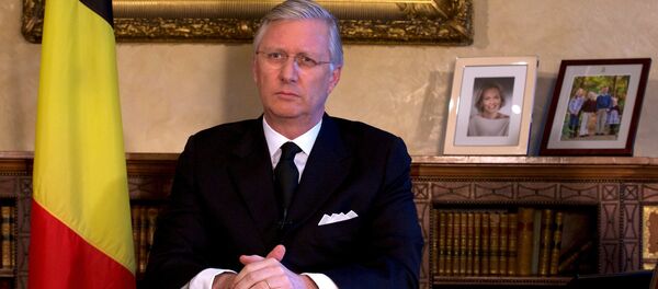 Belgian King Philippe delivers a speech from Brussels Royal Palace following bomb attacks in Brussels and Belgium's National airport of Zaventem , Belgium March 22, 2016 Belgian King Philippe delivers a speech from Brussels Royal Palace following bomb attacks in Brussels and Belgium's National airport of Zaventem , Belgium March 22, 2016 - Sputnik International