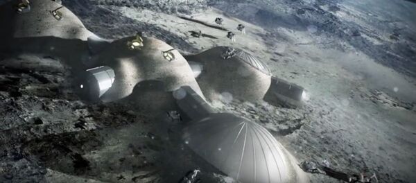 Moon Village, computer render by European Space Agency - Sputnik International