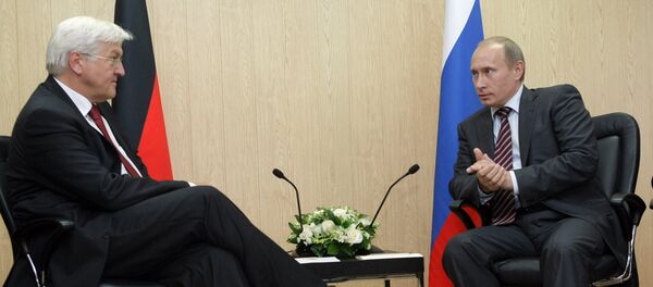 Prime Minister Vladimir Putin talks with Frank-Walter Steinmeier (File) Prime Minister Vladimir Putin talks with Frank-Walter Steinmeier (File) - Sputnik International