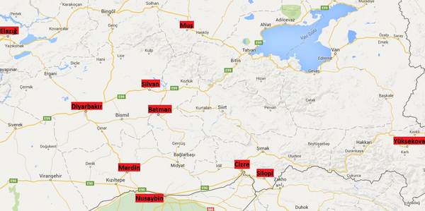 Map of Turkish military actions Map of Turkish military actions - Sputnik International