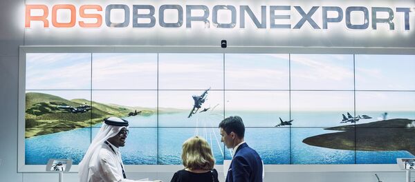 The Rosoboronexport stand at the 2015 Dubai Airshow international exhibition The Rosoboronexport stand at the 2015 Dubai Airshow international exhibition - Sputnik International