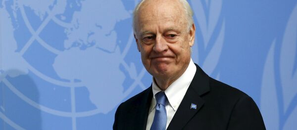 U.N. mediator for Syria, Staffan de Mistura gives a news conference at the end of the Syria peace talks at the United Nations in Geneva, Switzerland, March 24, 2016 - Sputnik International