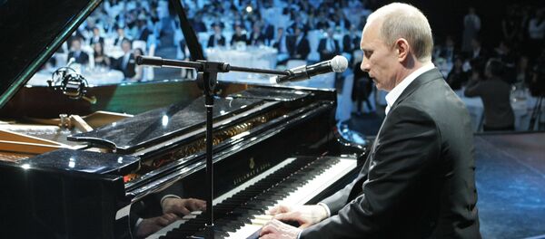 Russian President Vladimir Putin (then Prime Minister) plays the piano at a charity concert for children stricken with cancer and eye diseases held at St. Petersburg's Ice Palace, December 10, 2010. Russian President Vladimir Putin (then Prime Minister) plays the piano at a charity concert for children stricken with cancer and eye diseases held at St. Petersburg's Ice Palace, December 10, 2010. - Sputnik International