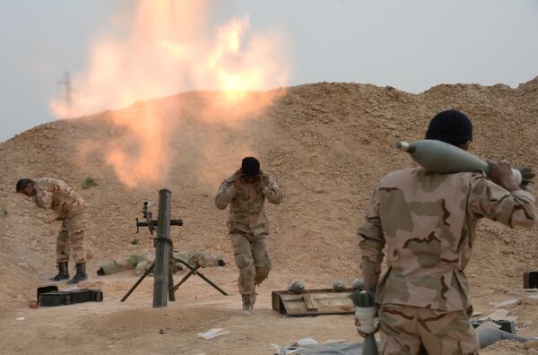 Syrian army and militias fight for Palmyra Syrian army and militias fight for Palmyra - Sputnik International