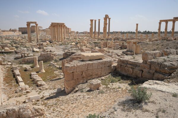 A destroyed historic site in Palmyra - Sputnik International