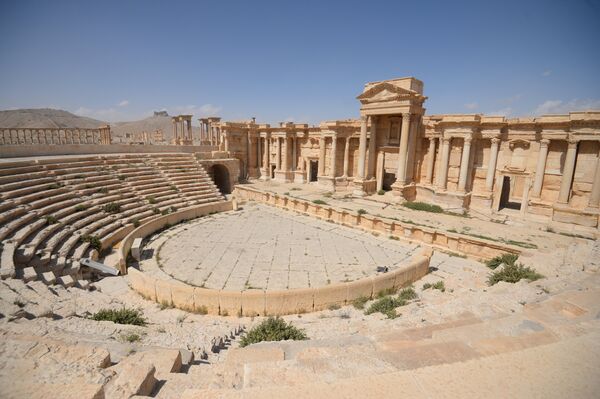 The remains of an ancient theater in Palmyra - Sputnik International