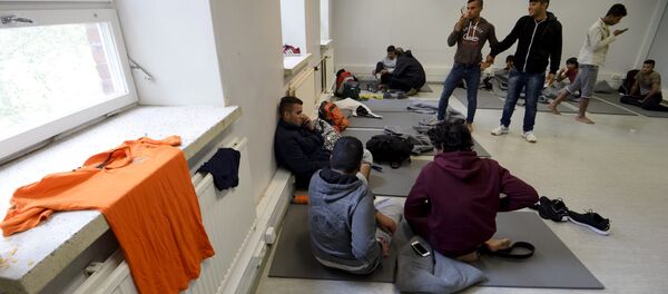 Asylum seekers in refugee centre located in the former military barracks in Hennala in Lahti, Finland - Sputnik International