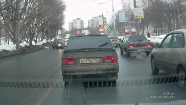 Dog Accident on Road In Russia - Sputnik International