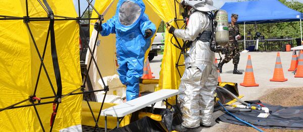 The 36th CES Readiness and Emergency Management Flight hosted the visit and oversaw the chemical, biological, radiological, nuclear and explosive demonstration The 36th CES Readiness and Emergency Management Flight hosted the visit and oversaw the chemical, biological, radiological, nuclear and explosive demonstration - Sputnik International