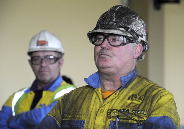 Tata workers at the Tata Steel Sports and Social Club in the town of Port Talbot, Wales, Britain, March 30, 2016.  - Sputnik International