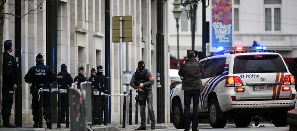 Police block the street outside the council chamber in Brussels, where two terrorism cases will behind closed doors, on March 31, 2016 Police block the street outside the council chamber in Brussels, where two terrorism cases will behind closed doors, on March 31, 2016 - Sputnik International