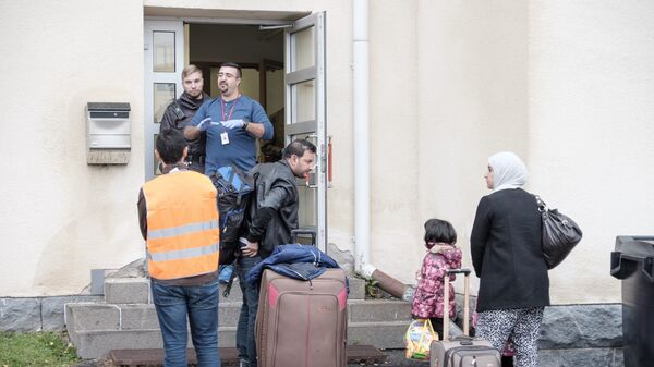 Migrants arrive at a refugee reception centre in Tornio, Finland (File) - Sputnik International