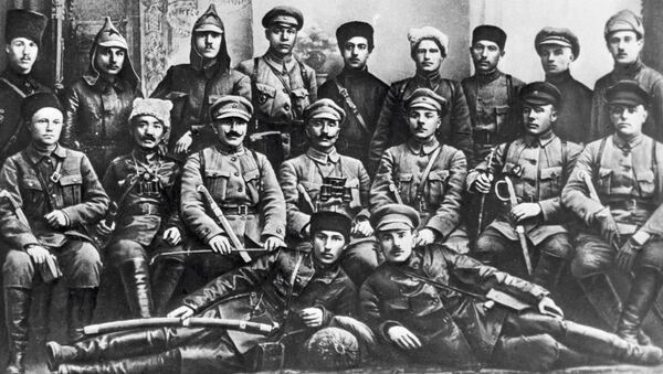 Military and political officers at Revolutionary Military Council of the First Cavalry Army - Sputnik International