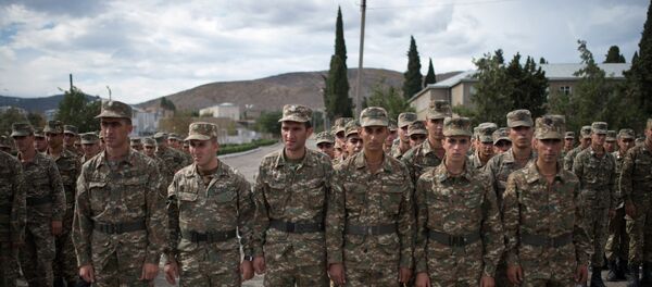 Soldiers of the army of self-proclaimed Nagorno-Karabakh Republic Soldiers of the army of self-proclaimed Nagorno-Karabakh Republic - Sputnik International