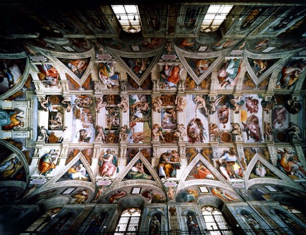  An undated picture showing the ceiling of the Sistine Chapel in the Vatican City - Sputnik International