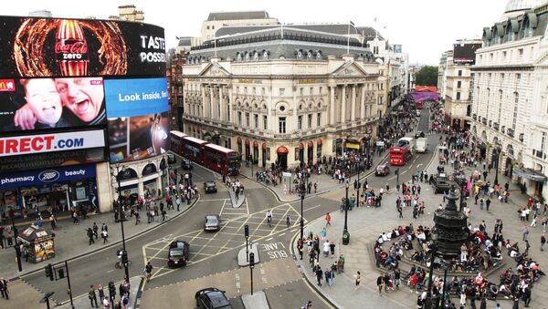 Piccadilly Circus is seen in central London in this file photo taken July 31, 2012. - Sputnik International