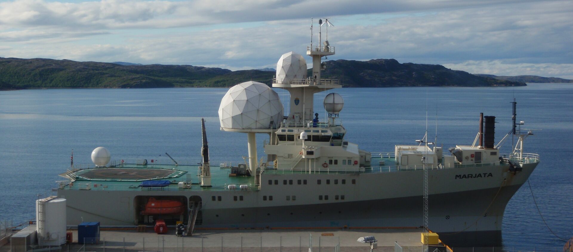 The Norwegian electronic intelligence collection vessel F/S Marjata in Kirkenes, Norway. - Sputnik International, 1920, 04.06.2021