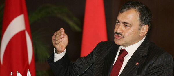 Turkish Environment Minister Veysel Eroglu speaks during a meeting on water-sharing issues in Ankara.(File) Turkish Environment Minister Veysel Eroglu speaks during a meeting on water-sharing issues in Ankara.(File) - Sputnik International